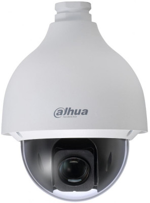 Сетевая IP видеокамера Dahua, купольная, помещ./улица, 2 Мп, 1/2,8’, 1920х1080, 50к/с, цв: 0,005лк, объе-в: 4,8мм, DH-SD50225U-HNI