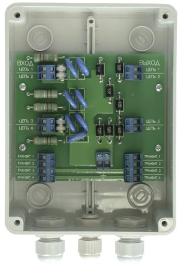 Блок грозозащиты извещателей БГр-4