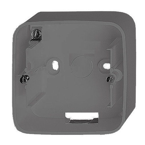 Коробка открытого монтажа Legrand Valena Allure, внешняя, 89х89х45 мм (ВхШхГ), с крепежными винтами, 1 модуль, цвет: алюминий