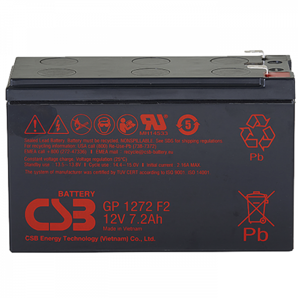 Аккумулятор герметичный свинцово-кислотный CSB GP 1272