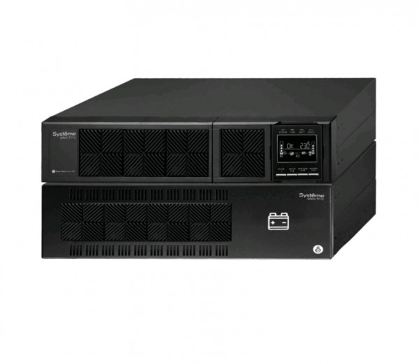 ИБП Systeme Electric Smart-Save Online SRV, 6000ВА, lcd дисплей, онлайн, универсальный, 412х438х172 (ШхГхВ), 230V, 5U,  однофазный, Ethernet, (SRVSE6KRTXLI5U)
