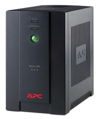 ИБП APC Back-UPS, 800ВА, линейно-интерактивный, напольный, 130х336х215 (ШхГхВ), 230V,  однофазный, (BX800CI-RS)