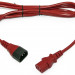 Шнур для блока питания Hyperline PWC-IEC13-IEC14, IEC 320 C13, вилка C14, 1.8 м, 10А, провода 3 х 0,75 кв. мм, цвет: красный