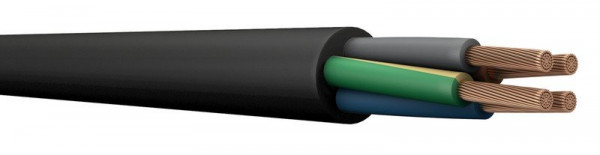 Провод силовой не распространяющий горение, с пониженным дымо- и газовыделением ПВСнг(А)-LS 4х6,0 ККЗ ГОСТ черный (KKZ40-00010341)