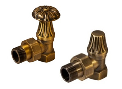 Вентиль Royal Thermo Набор дизайн-вентилей Retro бронза угловой 1/2