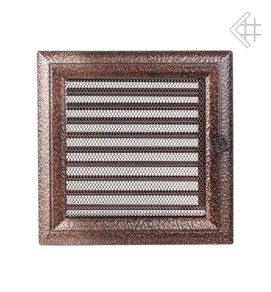 Вентиляционная решетка для камина Kratki 22х22 Оскар черная/медь с жалюзи 22OMIX