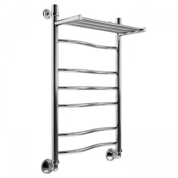 Водяной полотенцесушитель Маргроид Волна с полкой 120*40