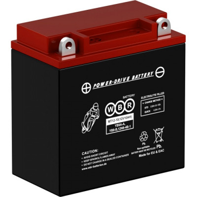 Аккумулятор для ИБП WBR MT, 139х75х135 мм (ВхШхГ),  необслуживаемый свинцово-кислотный,  12V/10 Ач, (MT12-10)