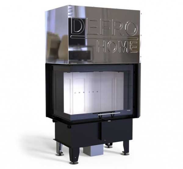 Угловая левая дровяная топка DEFRO HOME INTRA SM BL G, угловое стекло слева, гильотина