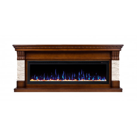 Линейный электрокамин Real-Flame Michigan 60 с очагом Saphir 60