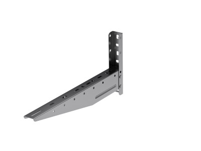 Кронштейн DKC B5 Combitech, настенный, для лотков h =400мм, с опорой, 51х250х445 (ШхВхД), толщина: 1,5 мм, сталь, покрытие: м. Сендзимира