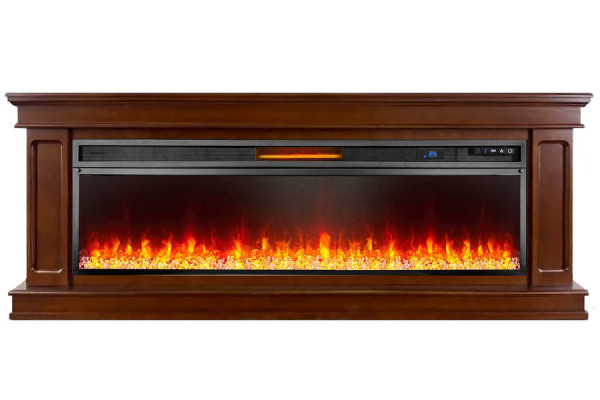 Линейный электрокамин Royal Flame Geneva 60 (темный дуб) с очагом Vision 60 LED