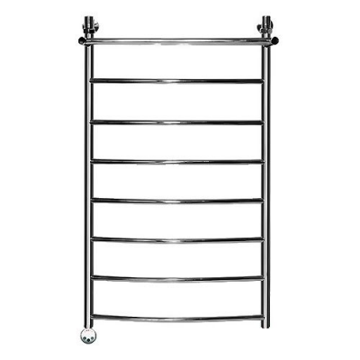 Электрический полотенцесушитель Ника ЛД/ВП Электрическая Лесенка Дуга/Верхняя Полка 120х60 -8 лев