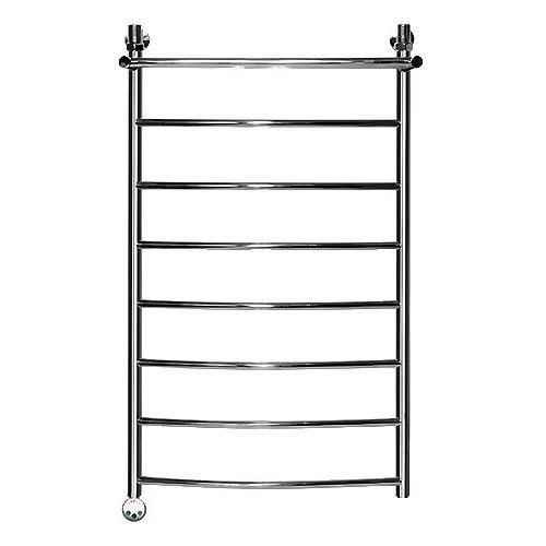 Электрический полотенцесушитель Ника ЛД/ВП Электрическая Лесенка Дуга/Верхняя Полка 120х60 -8 лев