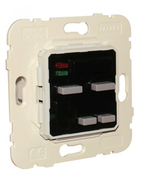 Модуль управления Efapel MEC21, четырехклавишный, без подсветки, 6А, цвет: бежевый, для жалюзи, главный (21311)