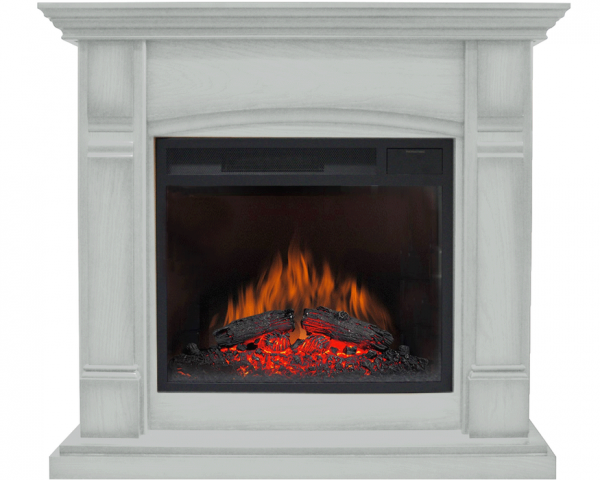 Электрокамин с широким очагом 2D Royal Flame Manchester с очагом Vision 23 LED FX белый