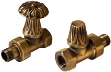 Вентиль Royal Thermo Набор дизайн-вентилей Retro бронза прямой 1/2