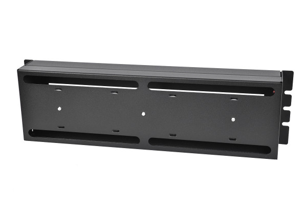 Модульная панель ЦМО, горизонтальн., с din рейкой, 3U, для шкафов и стоек, цвет: чёрный