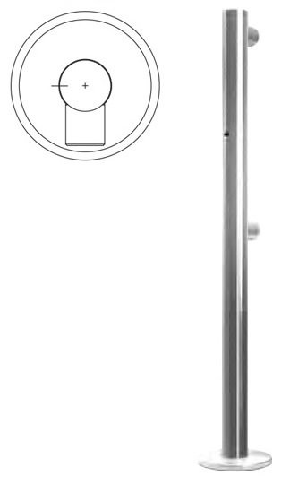 Стойка ограждения Praktika Стойка ограждения односторонняя (2 муфты, отверстие под фиксатор слева)