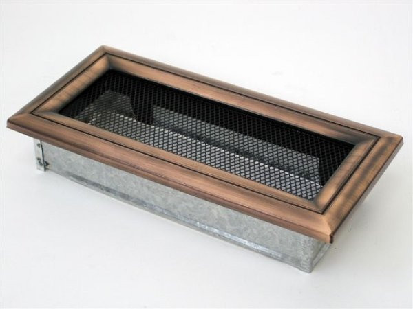 Вентиляционная решетка для камина Kratki 11х42 Оскар медь 42OM