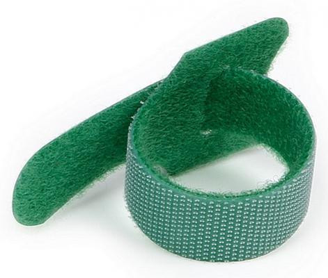 Стяжка кабельная на липучке Lanmaster, открывающаяся, 16 мм Ш, 310 мм Д, 20 шт, материал: нейлон, цвет: зелёный