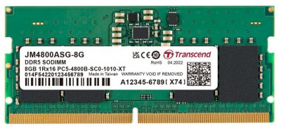 Оперативная память 8Gb DDR5 4800MHz Transcend SO-DIMM (JM4800ASG-8G)