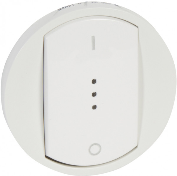 Лицевая панель для выключателя Legrand Celiane, 145х95 мм (ВхШ), с индикацией, кол-во клавиш: 1, Символы 0 и 1, цвет: белый, (LEG.068023)