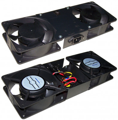 Вентилятор TWT, потолочный, 240V, 1U, 40х322х120 мм (ВхШхГ), вентиляторов: 2, 78 дБ, поток: 120 м3/ч, для настенных шкафов, цвет: чёрный