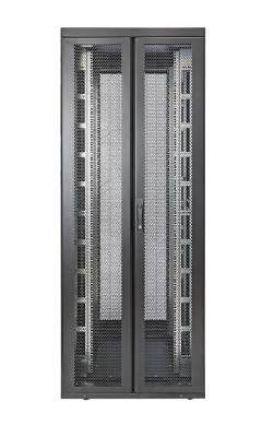 Шкаф серверный напольный Eurolan Rackcenter D9000, 42U, 2044х750х1200 мм (ВхШхГ), дверь: двойная распашная, перфорация, задняя дверь: двойная распашная, перфорация, сварной, цвет: чёрный, (60F-42-7C-97BL)
