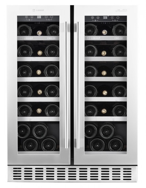 Встраиваемый винный шкаф 22-50 бутылок Libhof CBD-38 Silver
