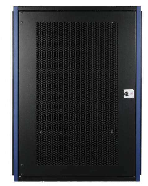 Шкаф телекоммуникационный настенный Datarex, 19", 18U, 757х600х600 мм (ВхШхГ), дверь: перфорация, боковая панель: сплошная съемная, разборный, цвет: чёрный