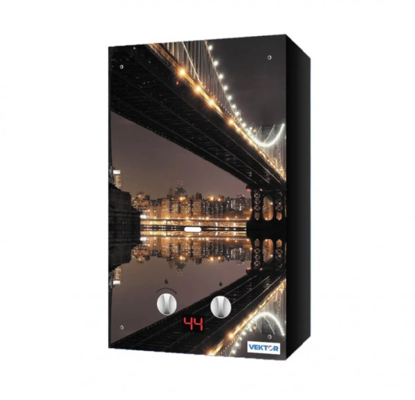 Газовый проточный водонагреватель VEKTOR eco G (Ночной город)