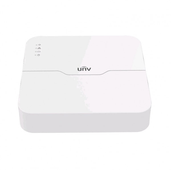 Видеорегистратор Uniview NVR301-S3, каналов: 4, H.265/H.264, 1x HDD, звук Да, порты: HDMI, 2x USB, VGA, память: 6 ТБ, питание: DC48V, с разрешением 4к