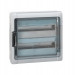 Щит электрический настенный Legrand Plexo, универсальный, IP65, 2ряд.  18мод., с клеммным блоком, дверь: прозрачная, корпус: полистирол, цвет: серый