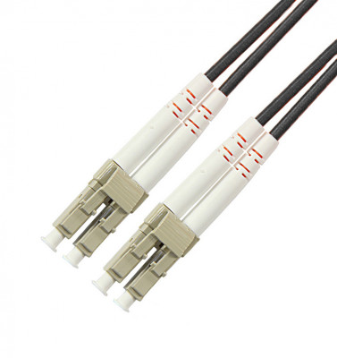 Коммутационный шнур оптический Hyperline, Duplex LC/LC, OM2 50/125, LSZH, Ø 2мм, 2м, цвет: чёрный, (FC-D2-50-LC/PR-LC/PR-H-2M-LSZH-BK)