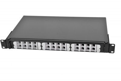 Бокс оптический ЦМО БОН, портов: 24, SC/LC, до 48 хОВ, 1U, 45х483х264 мм (ВхШхГ), цвет: чёрный, выдвижной, (БОН-19-1-24-В-9005)