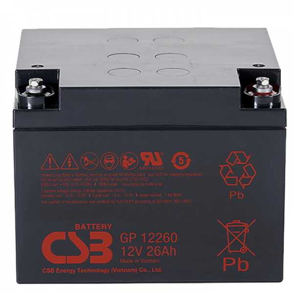 Аккумулятор герметичный свинцово-кислотный CSB GP 12260