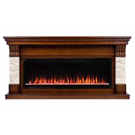 Линейный электрокамин Real-Flame Michigan 50 с очагом Saphir 50