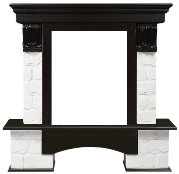 Классический портал для камина Firelight Forte Classic Белый/Темный дуб