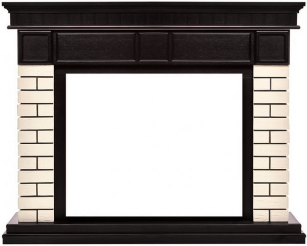 Широкий портал Firelight Bricks 30 камень белый, шпон венге