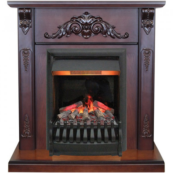 Электрокамин с классическим очагом 3D Real-Flame Anita AO с очагом 3D Oregan