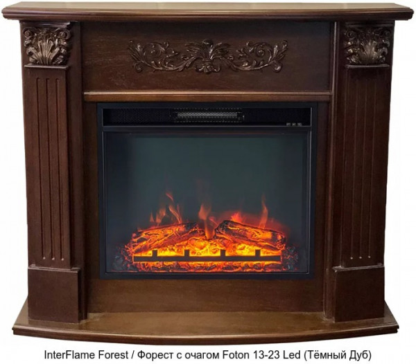 Деревянный камин (портал+очаг) InterFlame Forest / Форест с очагом Foton 23