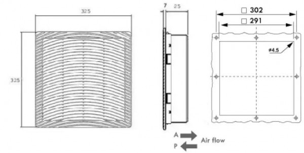 Фильтр Elbox EMS, R-FAN-F-5526-IP54