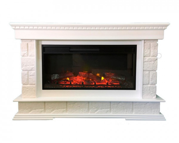 Электрокамин с широким очагом 3D InterFlame Родос с очагом Foton 36 LED FX QZ