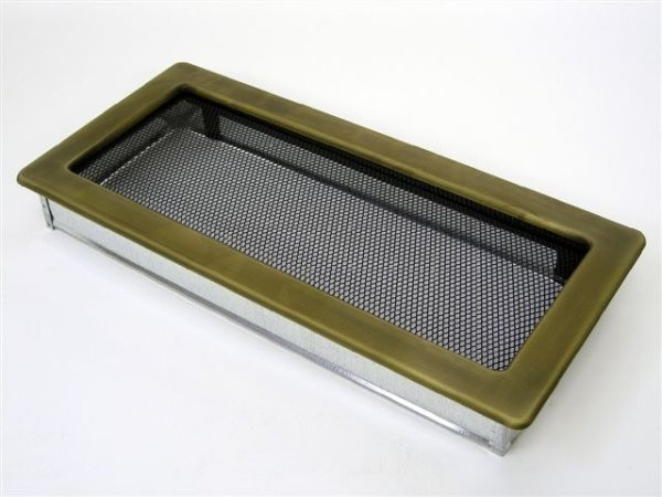 Вентиляционная решетка для камина Kratki 17х37 гальваника под золото 37ZG