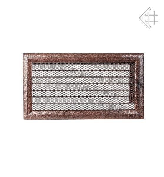 Вентиляционная решетка для камина Kratki 17х30 Оскар черная/медь с жалюзи 30OMIX