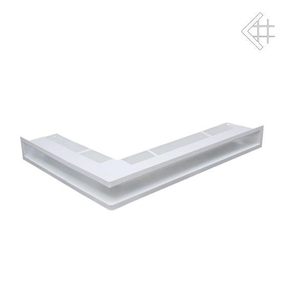 Вентиляционная решетка для камина Kratki Люфт угловая правая белая 90 LUFT/NP/90/45S/B