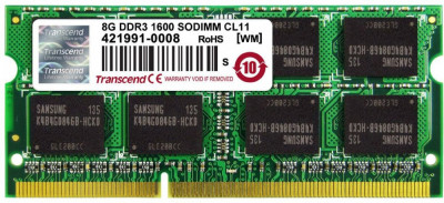 Оперативная память 8Gb DDR-III 1600MHz Transcend SO-DIMM (TS1GSK64V6H)