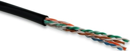 Бухта Hyperline UUTP4-C5E-S24-OUT-PE-BK-500, 500м