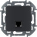 Розетка компьютерная Legrand INSPIRIA, 1x RJ45, кат. 6, неэкр., 75,8х75,8 мм (ВхШ), цвет: антрацит, (LEG.673833)